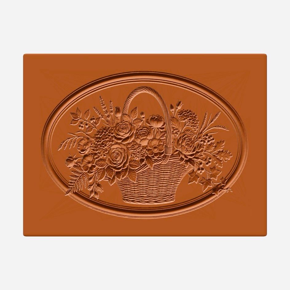 Cesta de flores ovalada