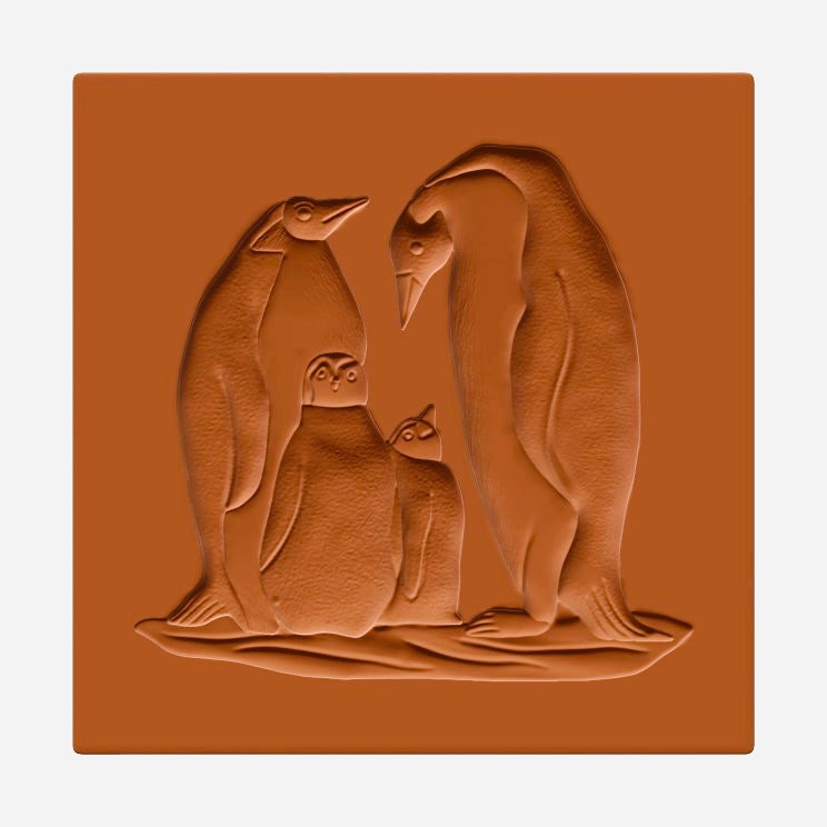 Springerle Model - Pinguin Familie