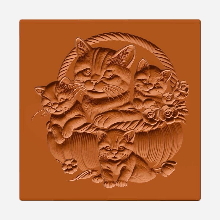 Springerle Model - Katzenfamilie