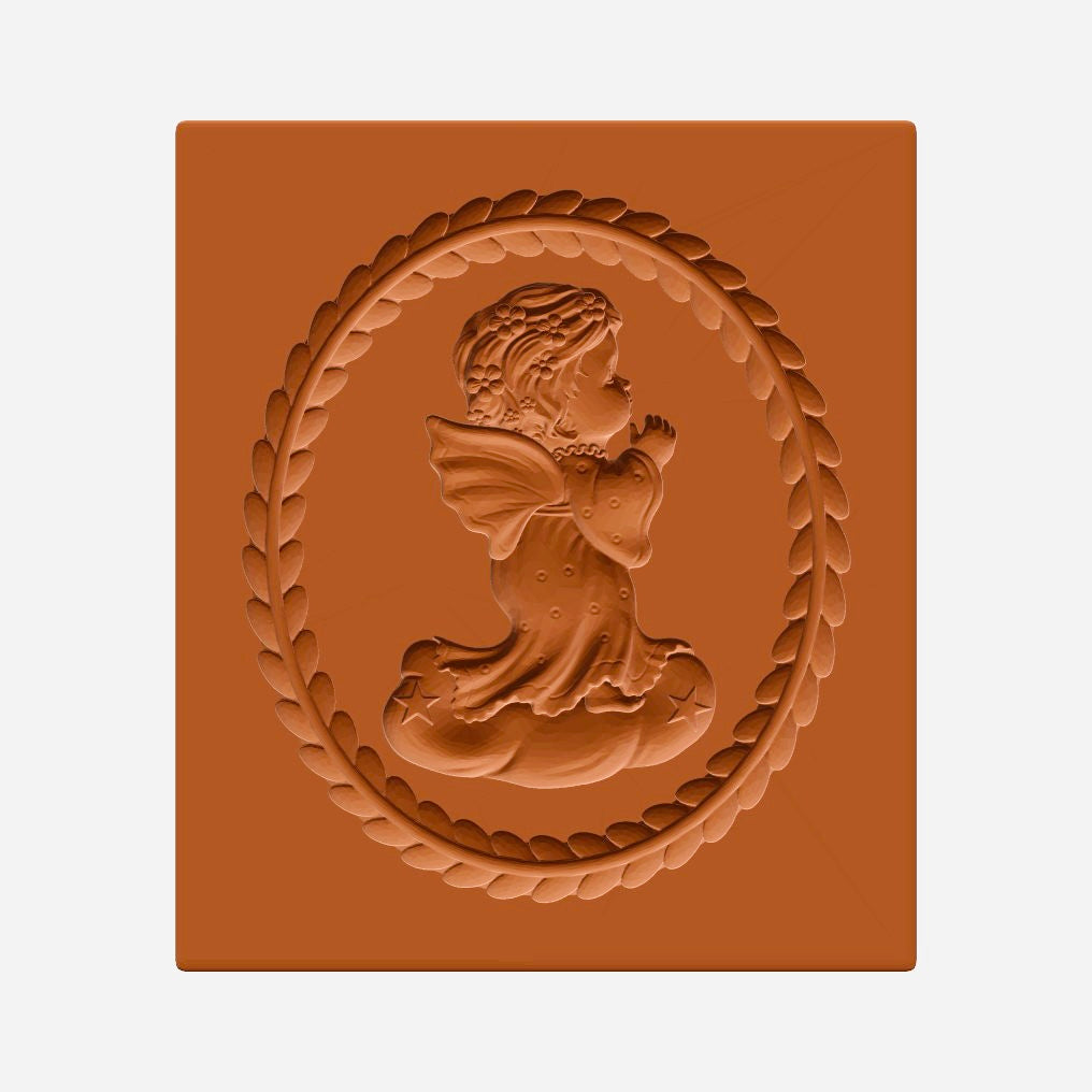 Engelchen auf Wolke oval