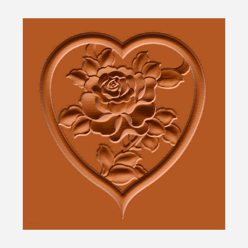 Rosa en el corazón