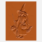 Witch girl with pumpkin