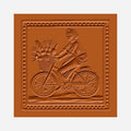 Bicyclist with shopping