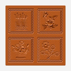 Springerle Model - 4 Bilder; Schilf, Rose,...