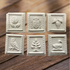 Springerlemodel - 6 Bilder Rose, Wappen, Trauben, ...