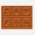 Springerlemodel - 6 Bilder Rose, Wappen, Trauben, ...