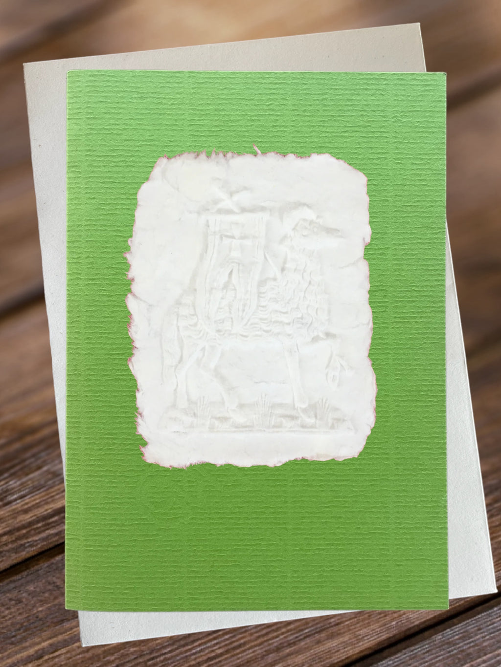 Tarjeta de papel en relieve Cordero de Pascua