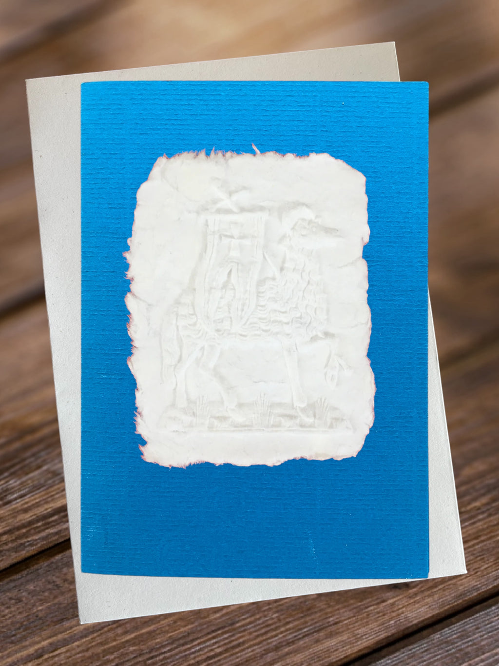 Tarjeta de papel en relieve Cordero de Pascua
