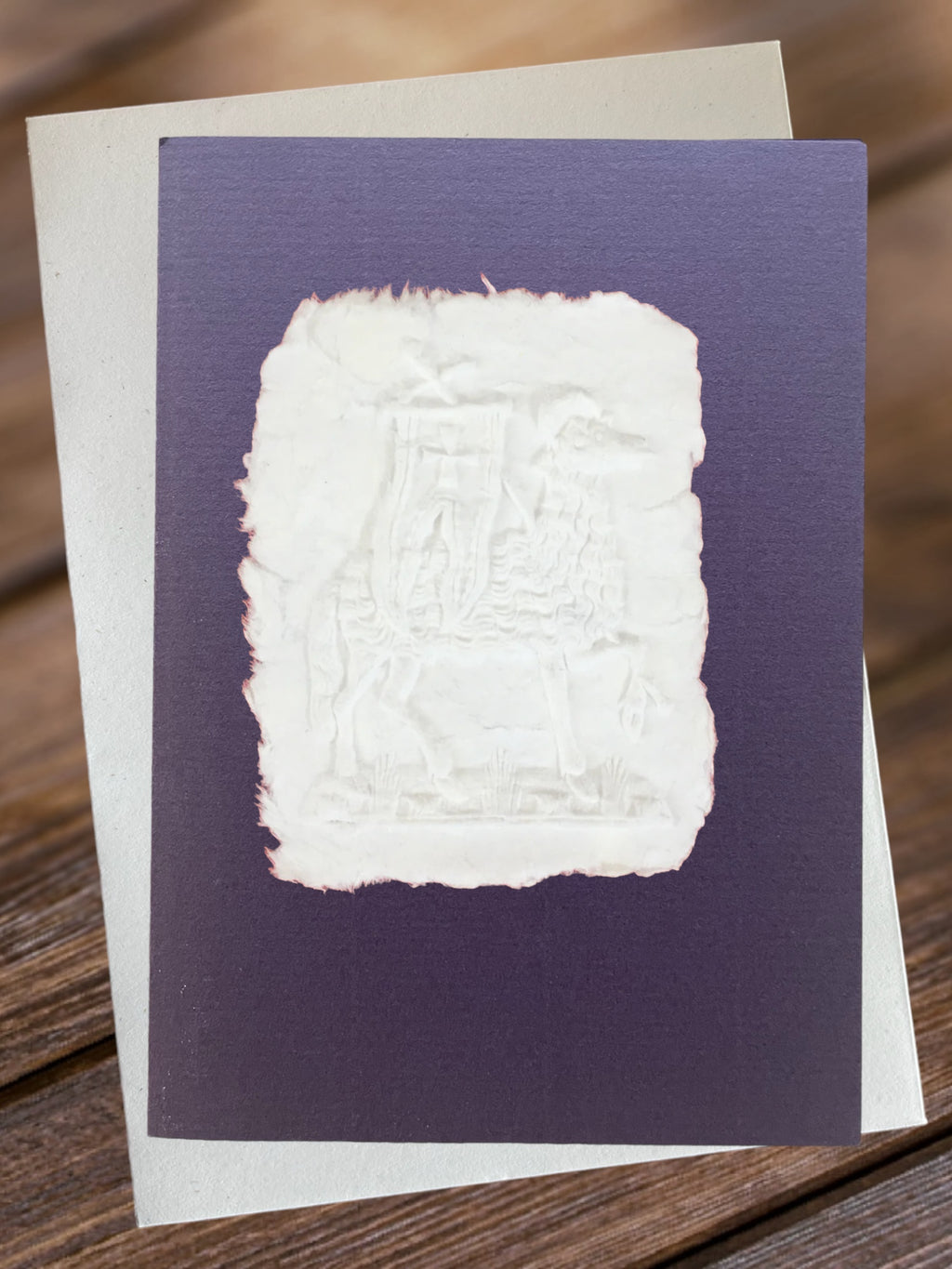 Tarjeta de papel en relieve Cordero de Pascua