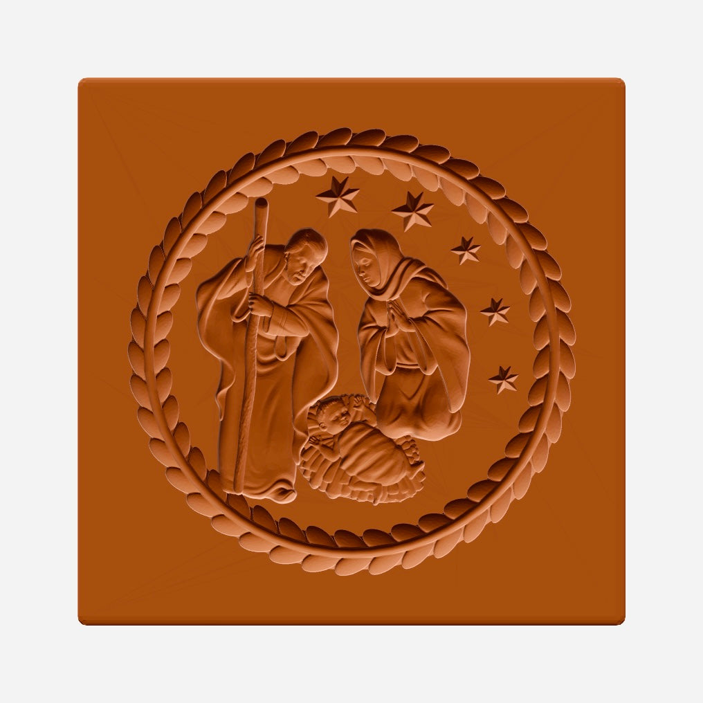 Maria und Joseph an der Krippe klein