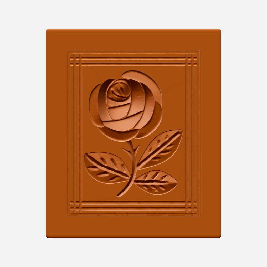 Rose im Rechteck
