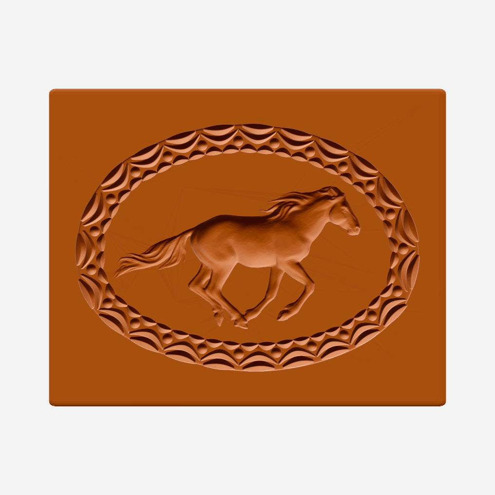 Caballo en óvalo