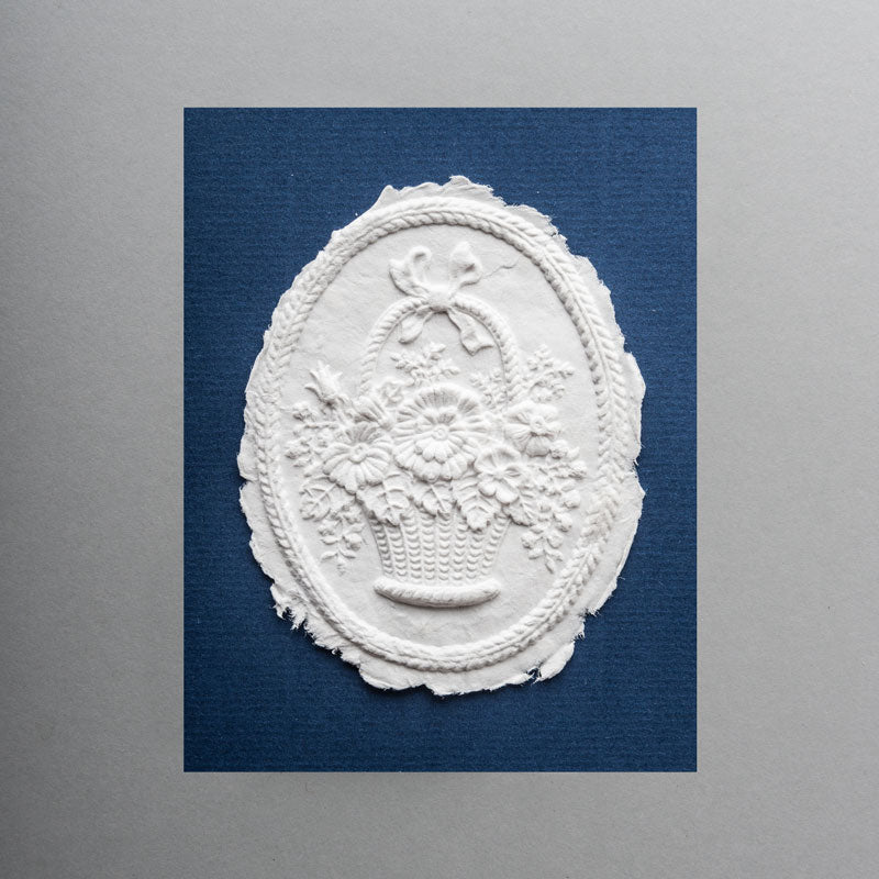 Carte de vœux Corbeille de fleurs fines